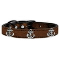 thumbnail image 3 of Mirage Pet Products Leather Anchor Dog Collar, Bronze, S, 3 of 3