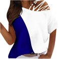 thumbnail image 1 of Camiseta sin tirantes con estampado de amor de manga corta y cuello redondo de verano para mujer Blusas OAVQHLG3B Store  lin121212, 1 of 5