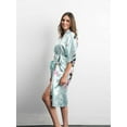 thumbnail image 4 of Medium Length Womens Robes, Sizes 2 to 18, Bride and Bridesmaid Robe - Floral Sleepwear, 4 of 13