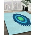 thumbnail image 2 of Ahgly Company Indoor Rectangle Patterned Butterfly Blue Area Rugs, 3' x 5', 2 of 6
