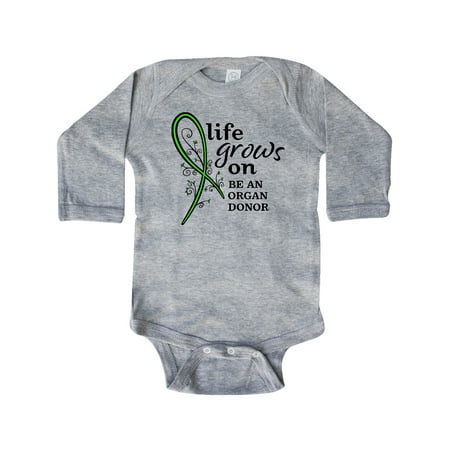 

Inktastic Life Grows On- be an Organ Donor Gift Baby Boy or Baby Girl Long Sleeve Bodysuit