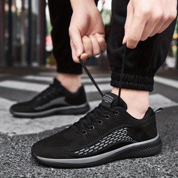 Men's Trendy Knitted Breathable Lightweight Comfy Sneakers For Running Jogging