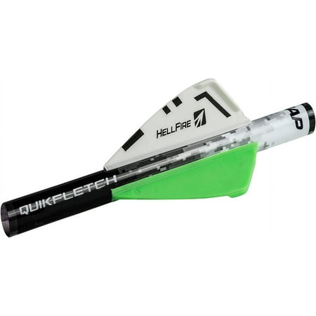 New Archery Products Quikfletch 2 Hellfire Fletching (6 Pack) Green
