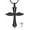 Black, variant on Angel Wings Cross Urn Necklace for Ashes Stainless Steel Keepsake Memorial Pendant Cremation Jewelry For Love Ones Ashes Jewelry