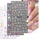 thumbnail image 1 of 4 Sheets 5D Embossed Nail Stickers Self Adhesive Colorful Blossom Floral Nail Stickers for Nail Art Design Decoration Accessories Spring Nail Stickers, 1 of 4