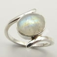 thumbnail image 2 of .925 Silver Rainbow Moonstone Men's Ring Choose Size 5 Online Shopping, 2 of 3