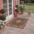 thumbnail image 4 of Safavieh Courtyard Andy Medallion Indoor/Outdoor Area Rug, Chocolate/Cream, 2'7" x 5', 4 of 11