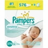 Pampers Sensitive Baby Wipes Refills, 576 sheets