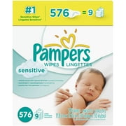 Pampers Sensitive Baby Wipes Refills, 576 sheets