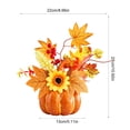 thumbnail image 3 of Darzheoy Halloween Thanksgiving Centerpiece, Artificial Pumpkin Floral Arrangement, 4 Styles Fall Maple Sunflower Berry, Table Centerpiece for Mantel, Table, Dining, Home, Entryway, 3 of 5