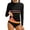 Black, variant on Girls 2 Pieces Swimsuit Set Child Color Block Long Sleeve Crew Neck Slim Top With Bikini Bottoms Swimwear Breathable Soft Little Girls Youth Beach Pool Bathing Suit Black Size 9-10 Years