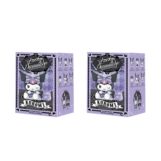 Sanrio Kuromi Series Blind Box Magic Kuromi Anime Figures Dolls Mystery Box Action Model Gifts Toy para niños, 6 unids/set