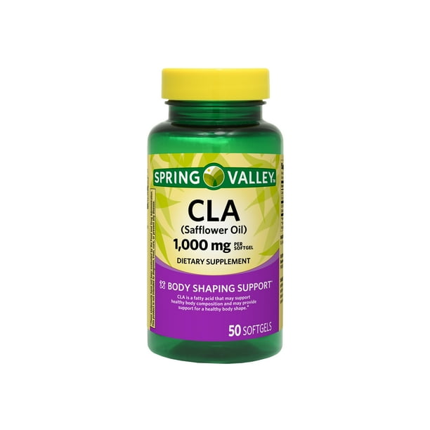 Spring Valley CLA (Safflower Oil) Softgels Dietary Supplement, 1,000 mg