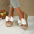 thumbnail image 2 of Hopeusnice Slippers for Women Thick-Soled Heel Breathable Soft Women's Slippers PU Materials Summer Shoes Trendy Non-Slip Open Toe Outdoor Shoes White 36, 2 of 6