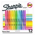 thumbnail image 1 of Sharpie Pocket Highlighters, Narrow Chisel Tip, Assorted Colours, 12 Count, Sharpie, 1 of 5