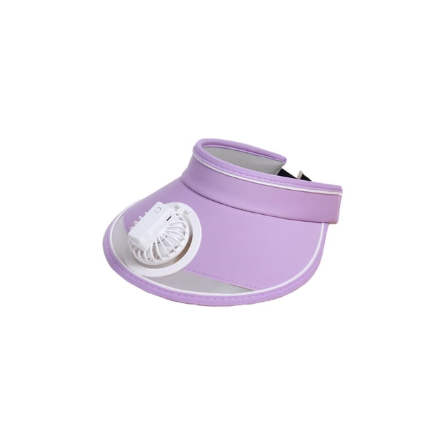 Sombreros de Sol para Mujeres Sombrero de Señoras con Ventilador - Sombrero de Sombrilla de Ventilador - Visores de Protección Solar de Tres Niveles de Ajuste Y Área Grande para Mujeres