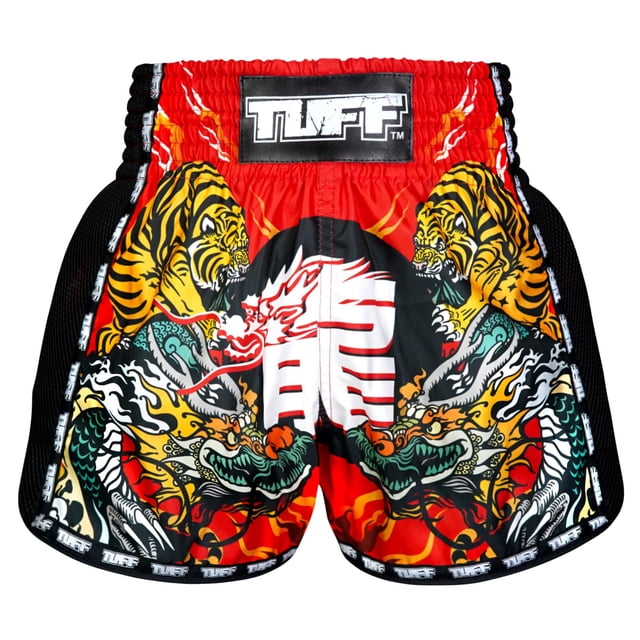 Pantalones cortos de muay thai Tuff Sport, retro, clásicos,