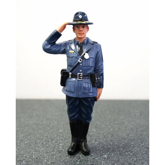 State Trooper Brian Figure, Blue - American Diorama Figurine 16163 - 1/24 scale