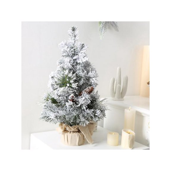 30/40CM Christmas Tree Desktop Ornament Mini Snow Frost Xmas Gifts Decors