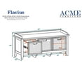 thumbnail image 7 of ACME Flavius Storage Bench in Teal, 7 of 7