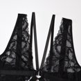 thumbnail image 4 of Gibobby Conjuntos de bragas con sujetador Ropa de dormir Nuevo anillo Sexy Liguero de encaje Pijamas Ropa interior Lencería Íntimos de(Negro, XXL), 4 of 5