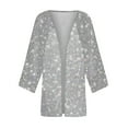 thumbnail image 5 of Cmfcve Women Open Front Lightweight Cardigans 3/4 Sleeve Summer Cover Ups Casual Loose Fit Layering Kimono Cardigan, 5 of 5