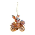 thumbnail image 5 of Easter Cute Bunny Acrylic Ornaments - 2D Flat Acrylic Hanging Decor with Bikes & Eggs, Spring Decorations for Tree, Window & Home, 5 of 6