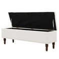 thumbnail image 6 of Dycanpo 50.8" Linen Storage Ottoman Bench Storage Chest for Bedroom,Entryway - Beige, 6 of 10