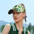 thumbnail image 5 of Honeii Green Avocado Print Adult Sunscreen Visor Cap, Adjustable Sun Protection Hat,Sun Visor Hats,UV Protection Outdoor Sports Golf Running Sun Caps, 5 of 7