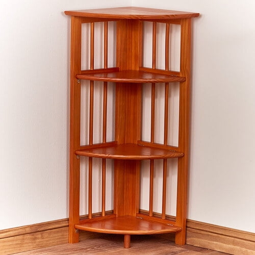 Solid Wood Folding Bookcase Collection3ShelfHoney Oak