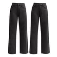 thumbnail image 3 of JJHGVB Wide Leg Jeans Straight Denim Jeans palazzo pants Wide Leg Jeans for Women Long Casual Pants Summer Jumpsuit Loose Fit Jeans for Women Denim Pants High Waisted Denim Pants Pink 2XL, 3 of 5