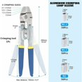 thumbnail image 2 of Heavy-Duty Wire Rope Crimping Tool, Stainless Steel Non-Slip Grips, Side Cutters For Crimp Copper, Self Locking Mechanism For Wide Application, Including Dog Leashes And Cable, 2 of 5