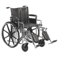 thumbnail image 3 of Sentra Extra Heavy Duty Wheelchair, Detachable Adjustable Height Desk Arms, Elevating Leg Rests, 20" Seat, 3 of 4