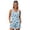 White and Blue-Rose, variant on DISNIMO Flower Printed Tankini Swimsuits for Women Two Piece Bathing Suits Athletic Swimwear Breathable Swim Tank Top with Shorts, S