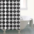 thumbnail image 4 of Black and White Checkerboard Checkered Pattern Shower Curtain 72"x72" ,Bathroom Decorative Shower Curtains Set with 12 Hooks,Modern Waterproof Washable Shower Curtain, 4 of 6