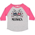 thumbnail image 3 of Inktastic 4th of July Meowica Cat in Flag Sunglasses Boys or Girls Toddler T-Shirt, 3 of 5