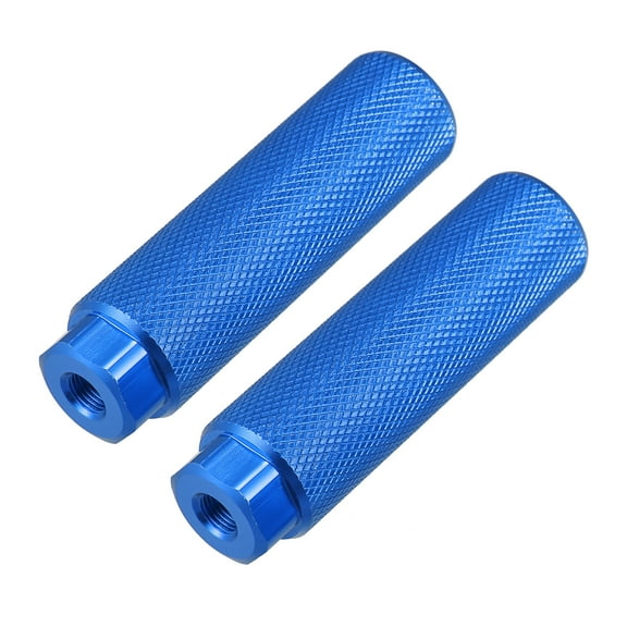 Unique Bargains Pair Aluminum Alloy Rear Foot Pegs Universal Bike Fit 3/8 Inch Axles Blue
