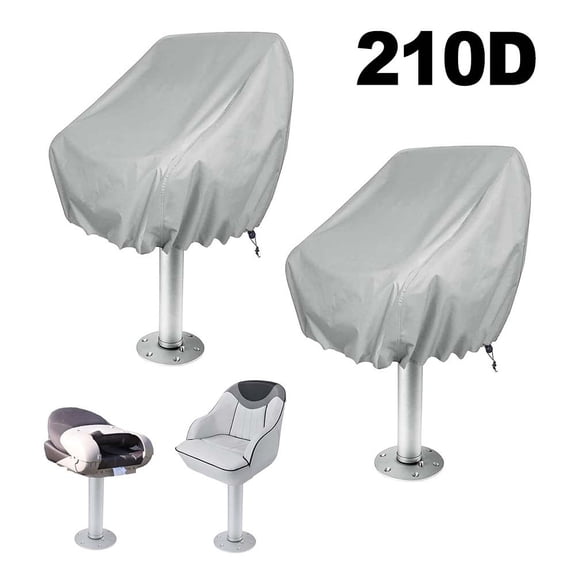 2 Pack Waterproof Boat Seat Covers - Uv Resistant, For Durable Oxford Fabric