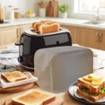 thumbnail image 3 of Toaster Cover 2 Slice, Beige Gray Ombre Dustproof Bakeware Oven Protector with Top Hook, Modern Gradient Abstract Art Waterproof Small Kitchen Appliance Toasters Dust Cover, 11"x6"x8", 3 of 9