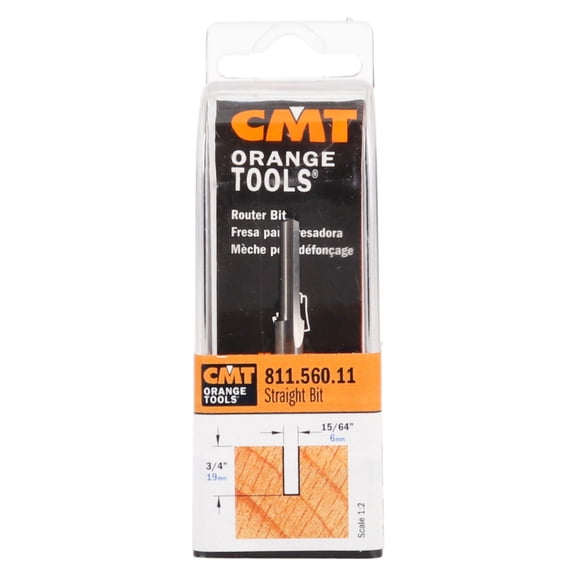CMT 811.560.11 Solid Carbide Straight Bit for Routers DWP611, 1617, RT0701C