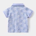 thumbnail image 6 of HCNTES Little & Big Boys Hawaiian Shirt Kids Tropical Luau 3D Print Button Down Shirts(Blue,2-3 Years), 6 of 9