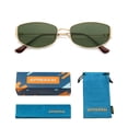 thumbnail image 5 of Gafas de sol retro ovaladas hexagonales con montura metálica Appassal AP3625, 5 of 5