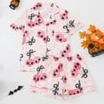 thumbnail image 2 of Xmyrz Halloween Pajamas For Women Set Baggy Comfort Shorts Set Pumpkin Homewear Print Short Sleeve Button Up Faddish Pj'S Sleepwear Outfit, 2 of 4
