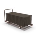 thumbnail image 3 of Correll T3096 Table Trucks For Rectangular Tables - Flat Stacking - Brown, 3 of 5
