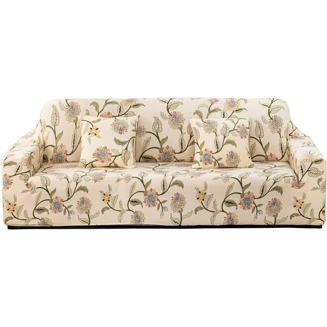 Funda de sofá, funda de sofá elástica que protege el sofá jacquard (flores, fundas de sofá individuales: 90-140cm) TUNC Sencillez