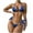 Blue, variant on WREESH Womens Metal Ring Bikini Set Halter Bathing Suit Two-Piece Bikini Chain Bikini Beach Bathing Suit Black