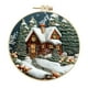 thumbnail image 2 of Fiudx Kit de Casa de Nieve Navideña, Bordado a Mano, Set Completo de Manualidades, Hilos y Agujas de Colores, Decoraciones Personalizadas, Adornos Navideños, Tamaño de 15 Cm, Idea de Regalo Única, 2 of 4