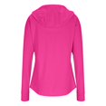 thumbnail image 5 of LEKODE Thin Breathable Sun Protection Outer Jacket for Women Full Zip Hooded Long Sleeve Side Storage Pockets Loose Fit Daily Casual Outdoor Rash Guard Cardigan B Hot Pink XL, 5 of 6