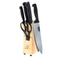 thumbnail image 1 of 7pc Beille Compact Stainless Steel Kitchen Cooking Knife Block Set, 1 of 8