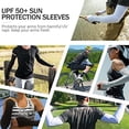 thumbnail image 5 of Mangas de brazo para hombres y mujeres, mangas de compresión refrescantes para ciclismo, baloncesto, código XL azul,, 5 of 5